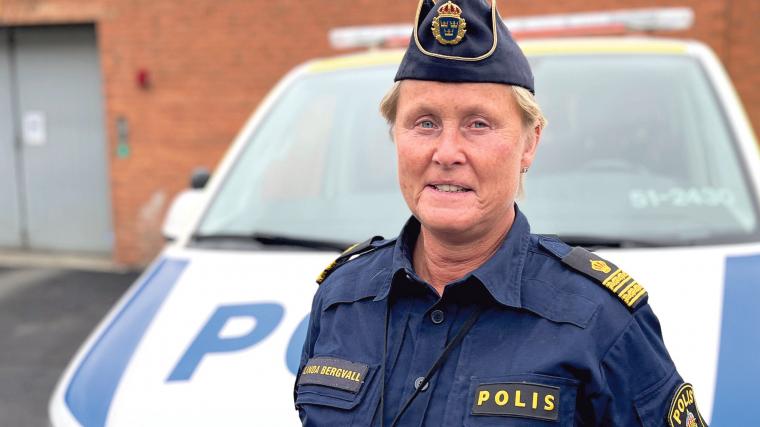 Linda Bergvall, kommunpolis i Härryda som ingår i Lokalpolisområde Storgöteborg syd.