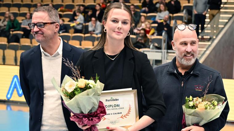 X-calibur representerades av Hanna Engberg för deras dubbla SM-guld.