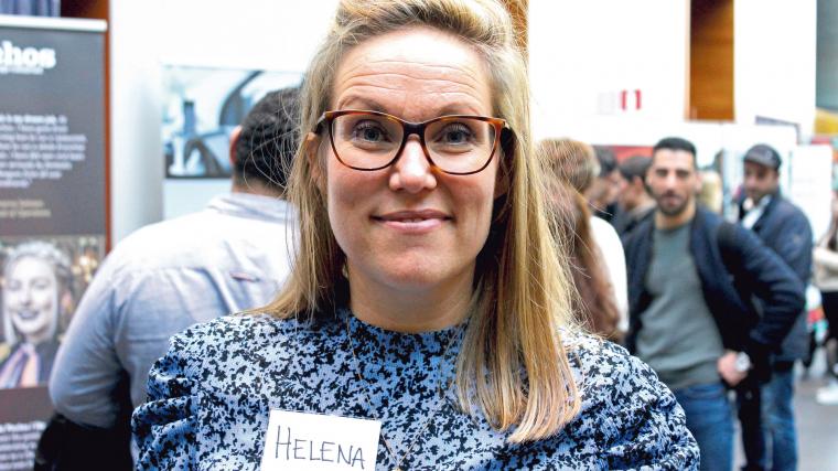 Grundaren Helena Lindahl vid förra årets Opportunity Day, på måndag är jobbsökarmässan för utrikesfödda tillbaka för sjätte gången.