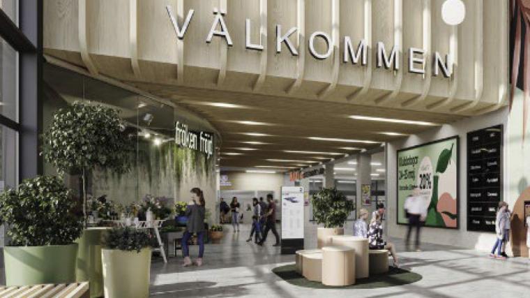 Allums entré utanför ICA Supermarket kommer att ge en helt ny och ljusare inramning.