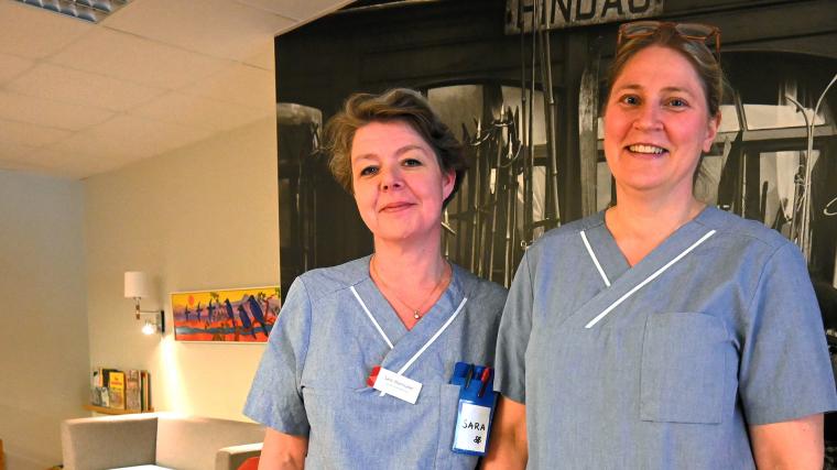 Sara Wärnsäter och Petra Sjöström på Närhälsan Hindås vårdcentral som kom på överlägsen förstaplats i Härryda, tredjeplats i Västra Götaland och åttondeplats i hela Sverige enligt Patienttoppen 2023.