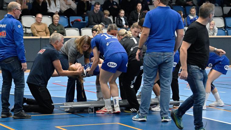 Kajsa Lindberg Blohm fick åka och röntga huvudet efter det olyckliga fallet och där blev beskedet, whiplashskada och ordination vila. Vi hoppas hon snart är på benen igen.