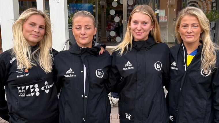 Tjejerna i Lerums IS hade full koll på resultet. Hilde, Fanny, Ebba och Ebba tippade 2-1 till Sverige och fick rätt så de A-lags spelare de är.
