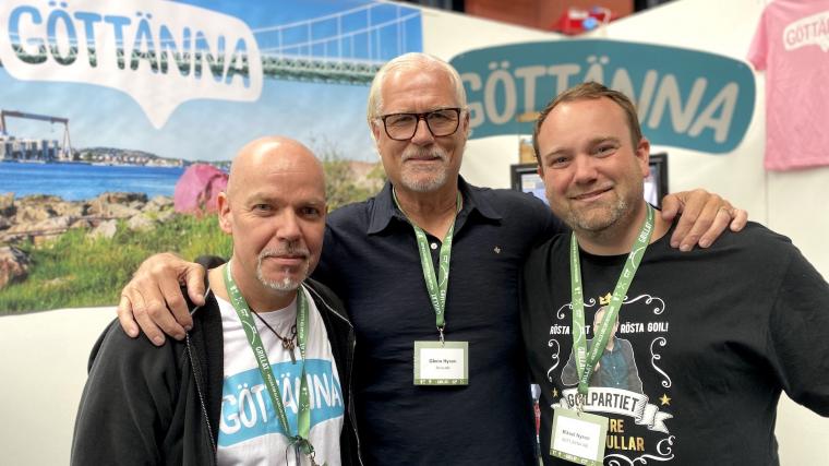 ”Mickemålarn”, Glenn och ”Goilarn” var på Grillatmässan i Eriksbergshallen för att lansera sin nya öl.