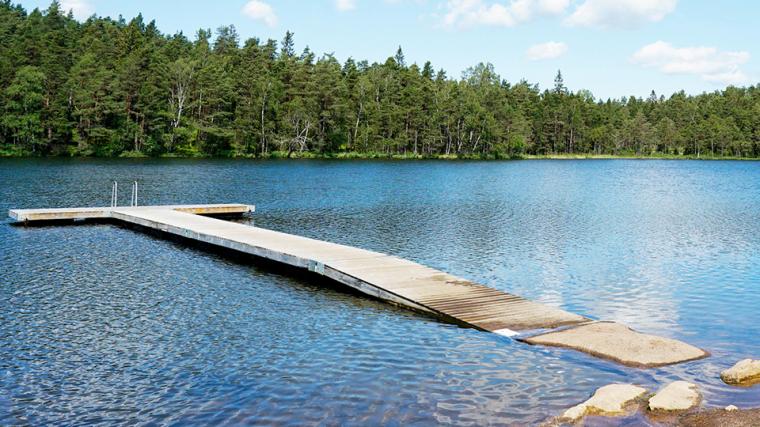 Annesjöbadet är en av elva kommunala badplatser i Lerums kommun som har bra vattenkvalité.