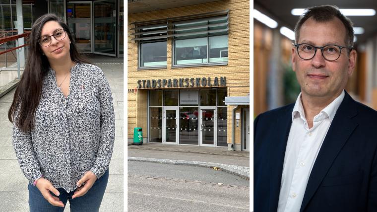 Stadsparkskolan i centrum har 10,8 elever per lärare. Endast Lillegårdsskolan och Casa Montessori har bättre siffror. Socialdemokraternas ordförande Isabelle Asadian Strandman t.v och Otto Natt och Dag (M) är utbildningsnämndens ordförande.