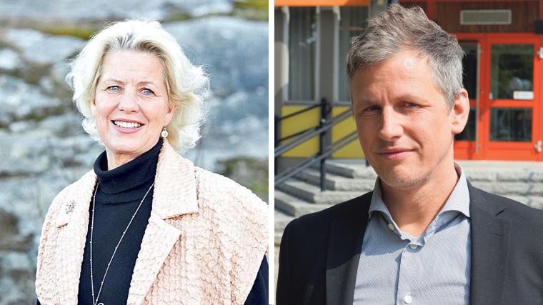 Kommunalråden Eva Andersson (C) och Christian Eberstein (KD)