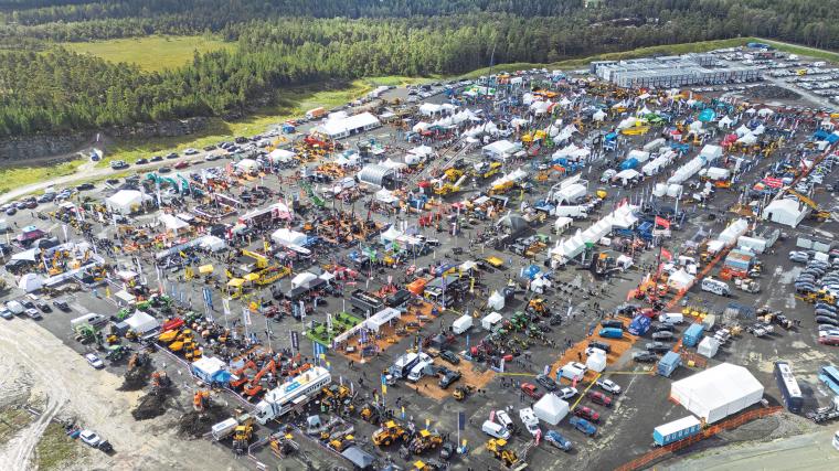Rekordmånga utställare samlades på mässområdet vid Samgräv Recycling i Landvetter.
