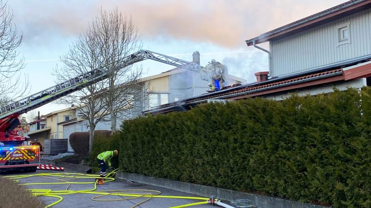 Tidigare på morgonen brann det i en villa i Stenkullen.