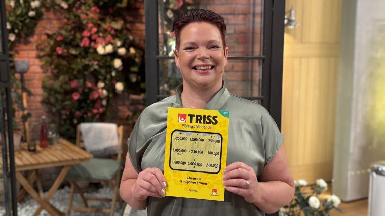 Skrapet blev till guld för Kristina som vann 250 000 kronor.