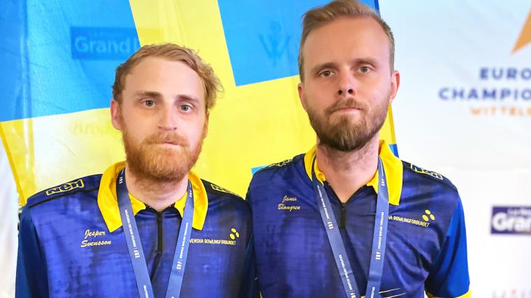 Det blev ett silver i EM för duon Jesper Svensson från Partilleklubben Team Pergamon och James Blomgren.