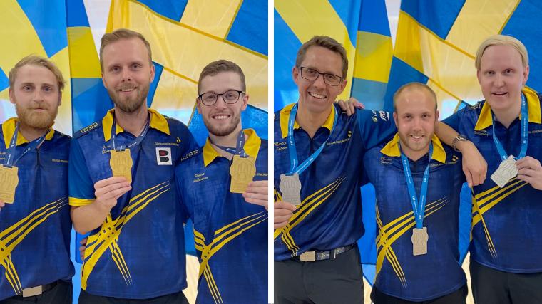 Sverige tar guld och silver i bowling-EM med spelare från Partille och Team Pergamon i båda lagen.