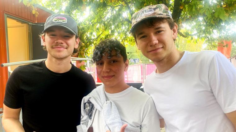 Martinus, Cihan och Marcus under träffen som ägde rum tack vare Min Stora Dag under Göteborgs Kulturkalas.