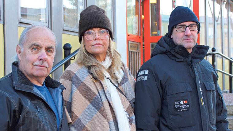 Lars Andersson, Ulrika Simonsson och Rune Westheim från Vision Björboholm vill se ett omtag för bostadsprojektet.