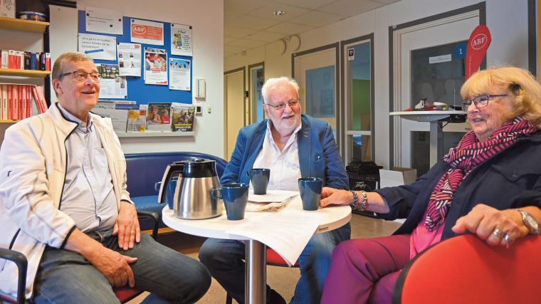 Anders Björklund, Jan Linde och Birgitta Berntsson är tre av medlemmarna i arbetsgruppen för Café Synergi.