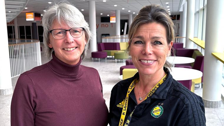 Lena Moberg från Partille energi och Anette Tngets från Sävehof inför #viställerupp dagen