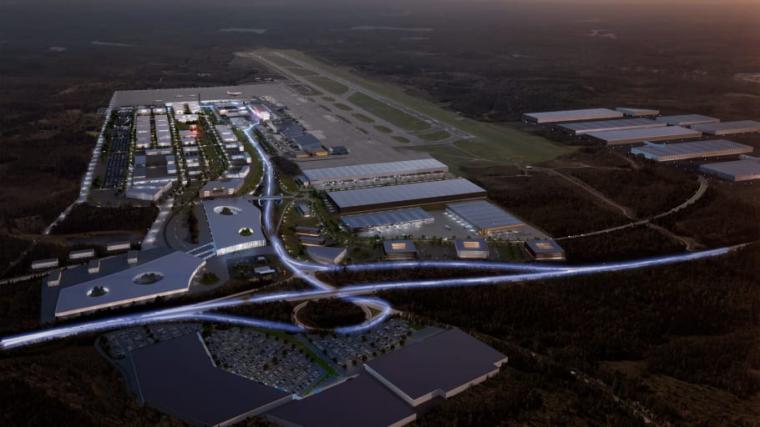 <span>Visionsbild över framtida Göteborg Landvetter Airport. </span>