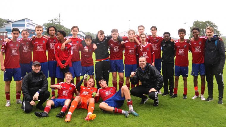 Sävedalens IF B16 vann sin första match mot norska Raufoss fotboll med 4-0.