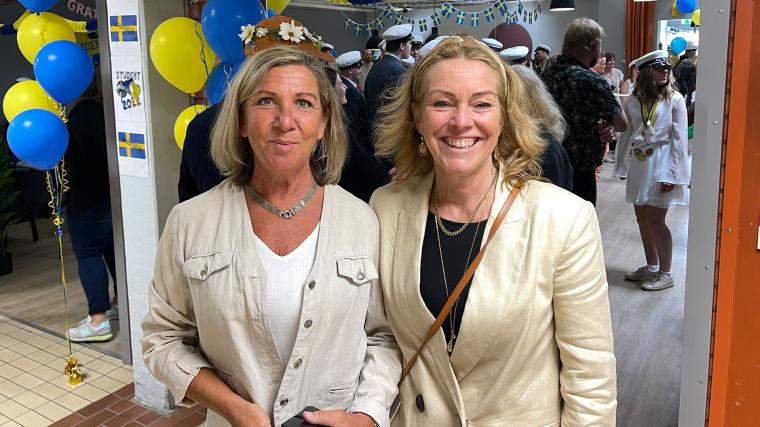 Rektorerna Sofie Andrésen och Susanne Krook var extremt stolta över sina studenter.